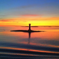 Der Marhällan Leuchtturm, von der Fähre nach Åland.