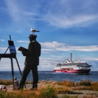 Statue at Kobba Klintar, picture: Fanny Wickström