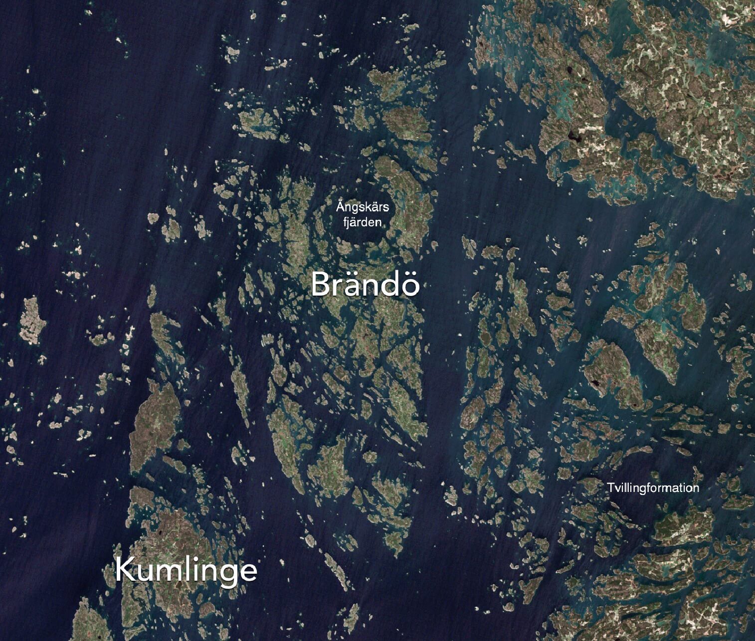 Karte von Ängskärs fjärden in Brändö