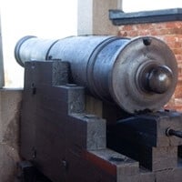 Cannon in the Notvik tower, Picture: Olaf Kosinsky