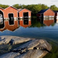 Boathouses in Brändö, picture: Roy Lindman