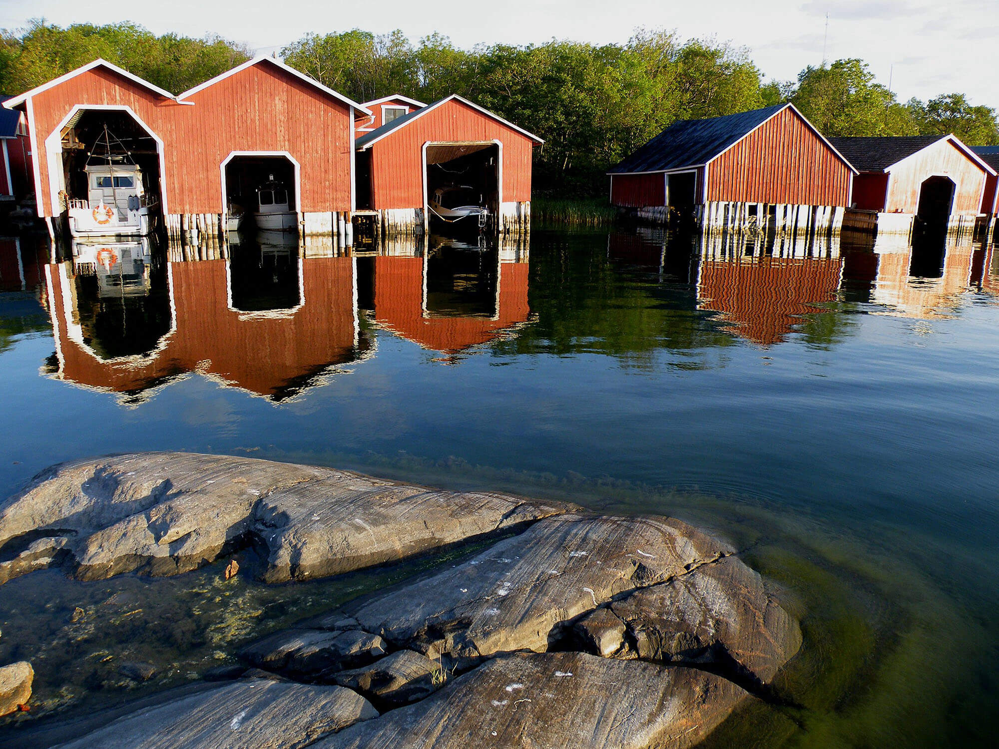 Boathouses in Brändö, picture: Roy Lindman