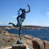 Merkur-Statue auf Källskär