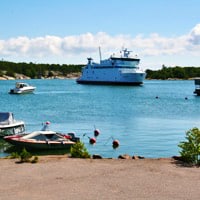 Färja från Osnäs till åländska Brändö, foto: J Hokkanen