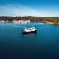 The ferry from Hanka to Nauvo