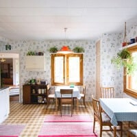 Guest kitchen in Solvillan B&B