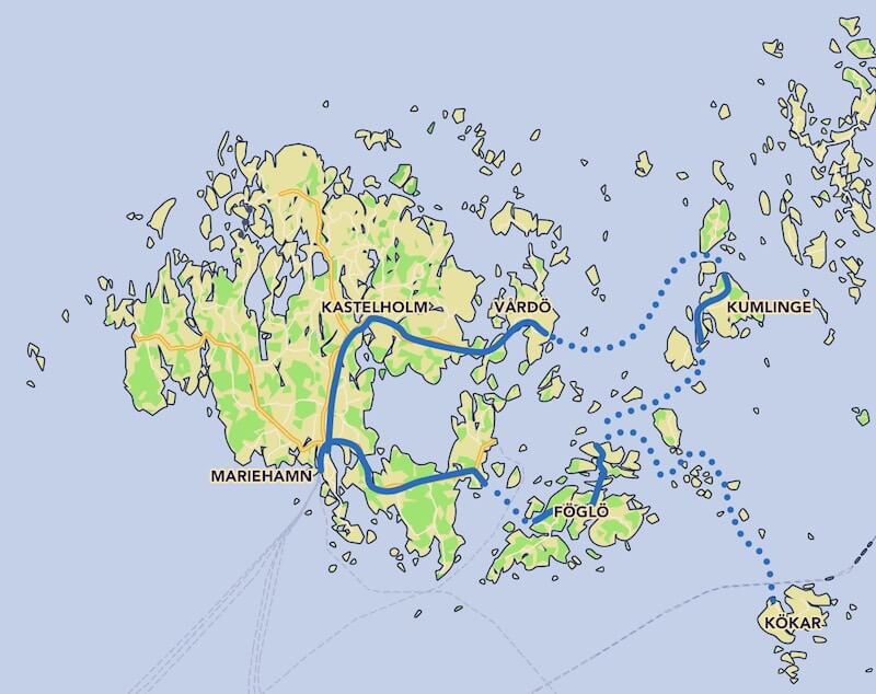 Carte de la véloroute