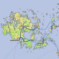 Route map, starting in Mariehamn