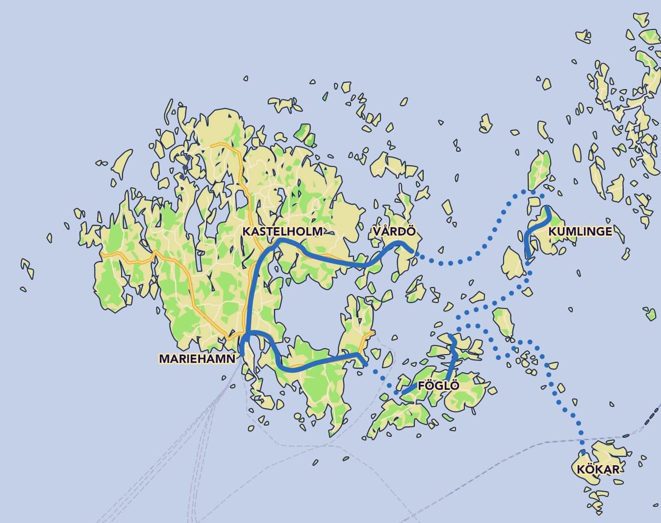 Bicyle tour map: Big bicycle tour